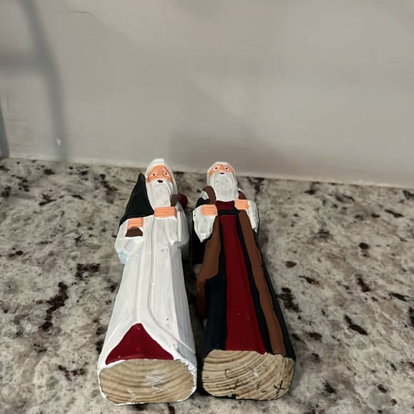 Two wooden Santa Claus figurines - Picture 5 of 6